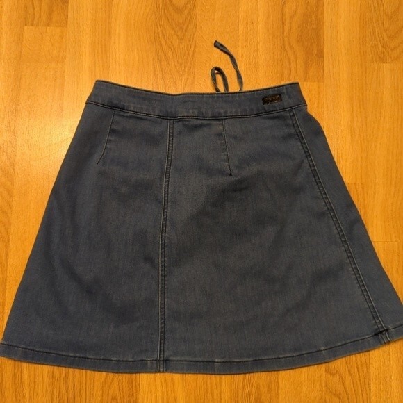Guess Mini Skirt Womens Size 27 Denim Blue Jean Short Stretch - Picture 6 of 8